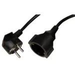 Netzkabel Schutzkontakt-Verlängerung McPower, 5m, 1,5mm², schwarz – Bild 2