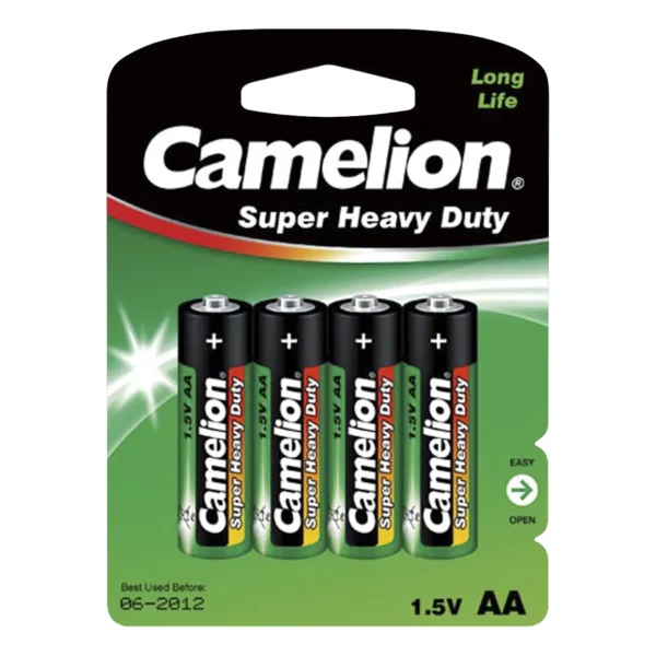 Mignon-Batterie CAMELION Super Heavy Duty 1,5 V, Typ AA, 4er-Blister