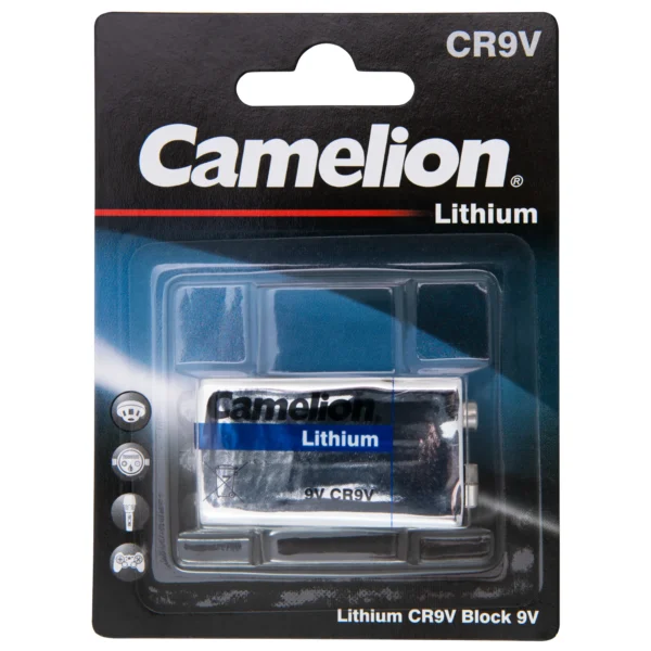 Block-Batterie Camelion Lithium, 9V, Typ CR9V, 1.200mAh, 1er-Blister