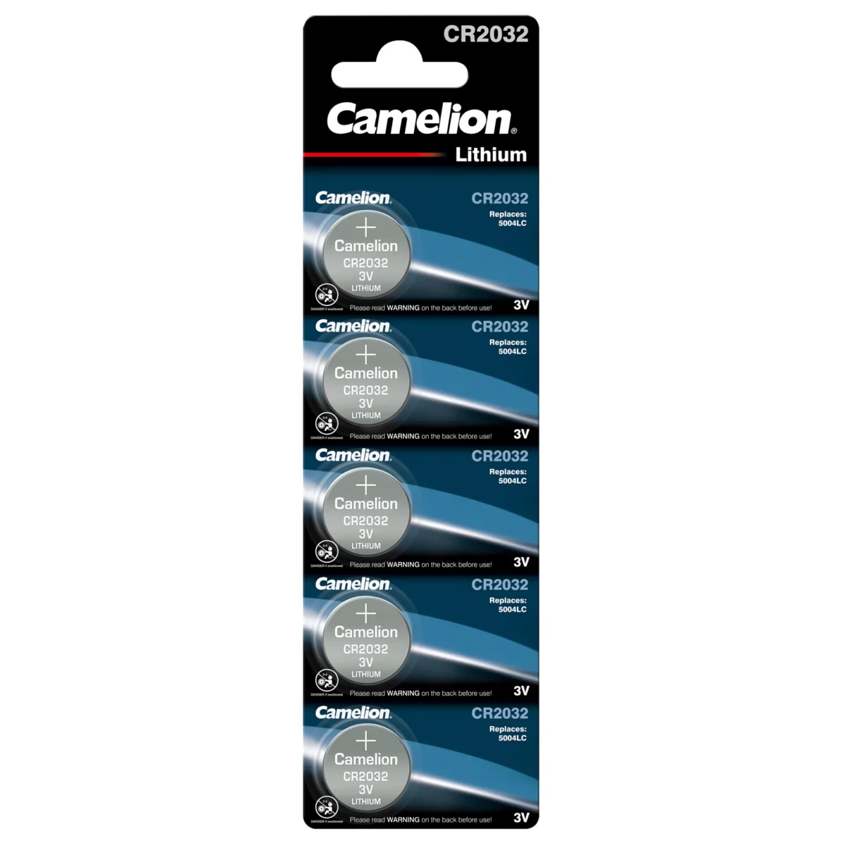 Knopfzelle CAMELION CR2032 3,0V, Lithium, 5er-Blister – Bild 1