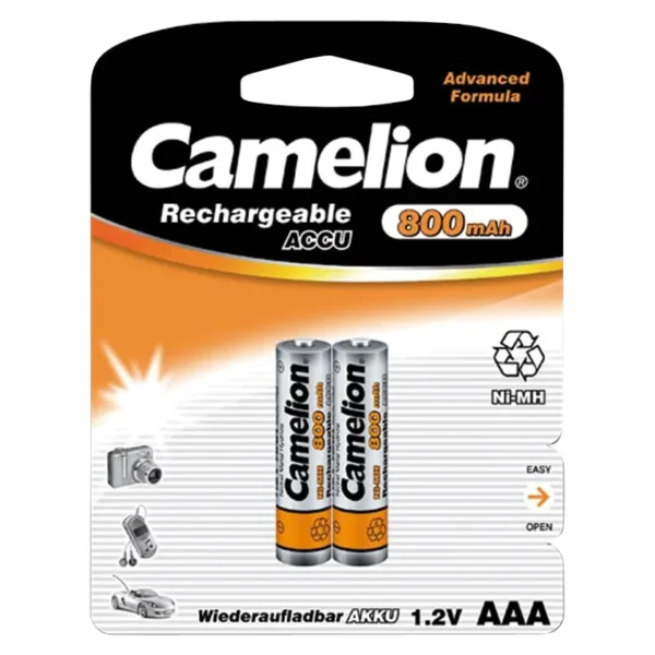 Micro-Akku CAMELION 1,2V, 800 mAh, Typ AAA, NiMH, 2er-Blister