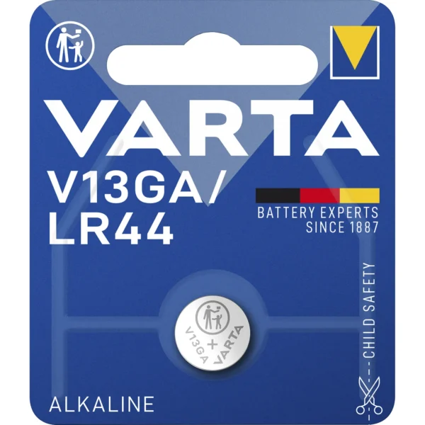 Knopfzelle VARTA "Electronics", AG13, V13GA, 1,5V, Alkaline, 1er-Blister