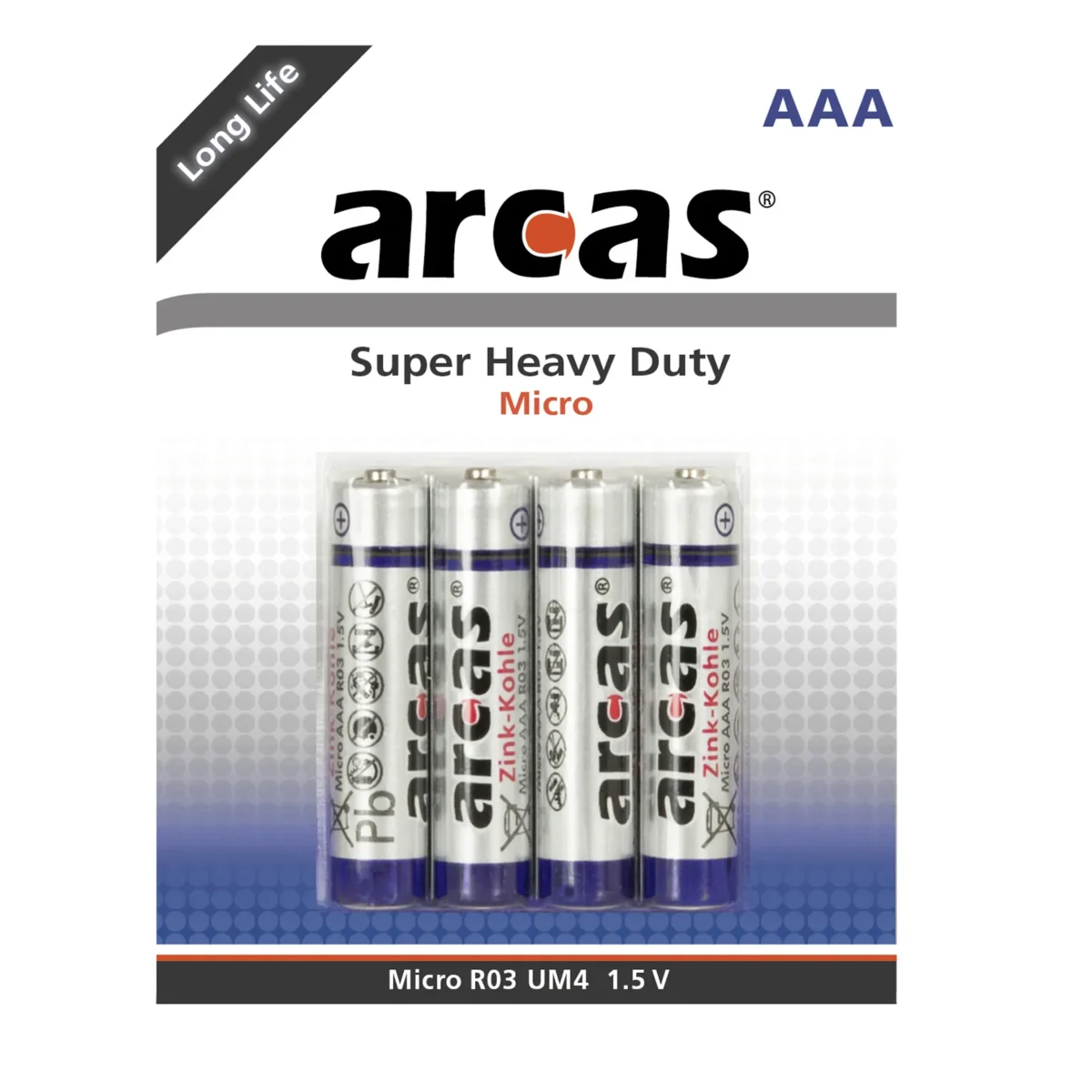 Micro-Batterie Super Heavy Duty 1,5V, Typ AAA/R03, 4er-Pack – Bild 1