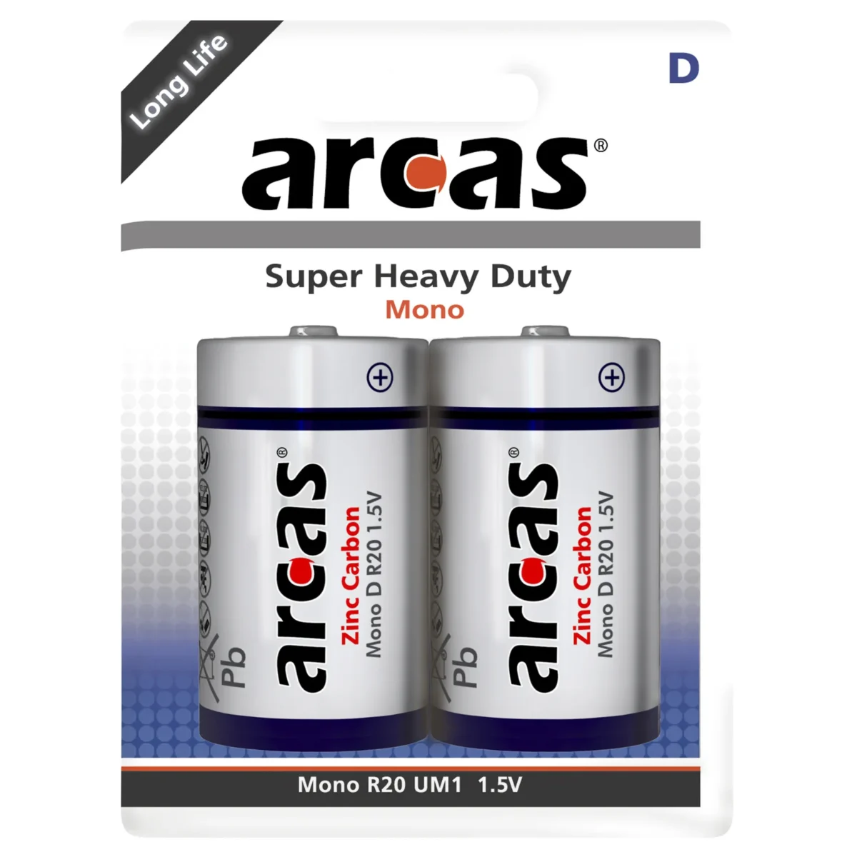 Mono-Batterie Super Heavy Duty 1,5V, Typ D/R20, 2er-Pack – Bild 1