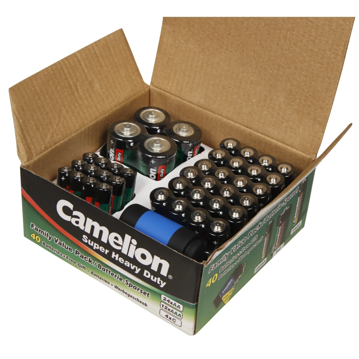 CAMELION Super Heavy Duty Set 40-tlg, 24xAA Mignon, 12xAAA Micro, 4xC Baby – Bild 2