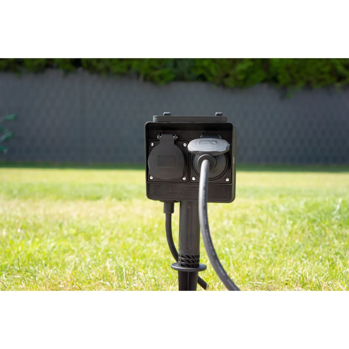 Gartensteckdose McPower, 2-fach, IP44, mit Erdspieß, 3m Kabel – Bild 5