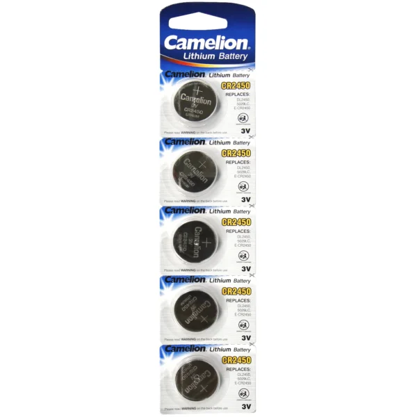 Knopfzelle CAMELION, CR2450 3,0V, Lithium, 5er-Blister