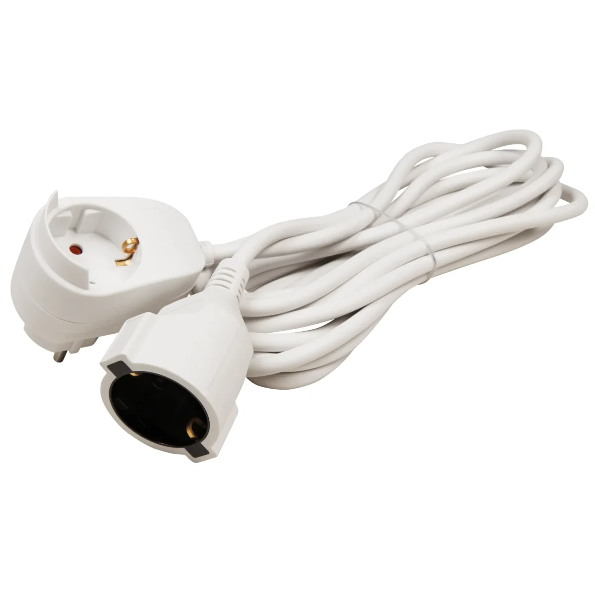 Netz- Verlägerungskabel 5m mit Steckdosenadapter, Schutzk. Stecker > Kupplung – Bild 2