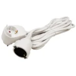 Netz- Verlägerungskabel 5m mit Steckdosenadapter, Schutzk. Stecker > Kupplung – Bild 2