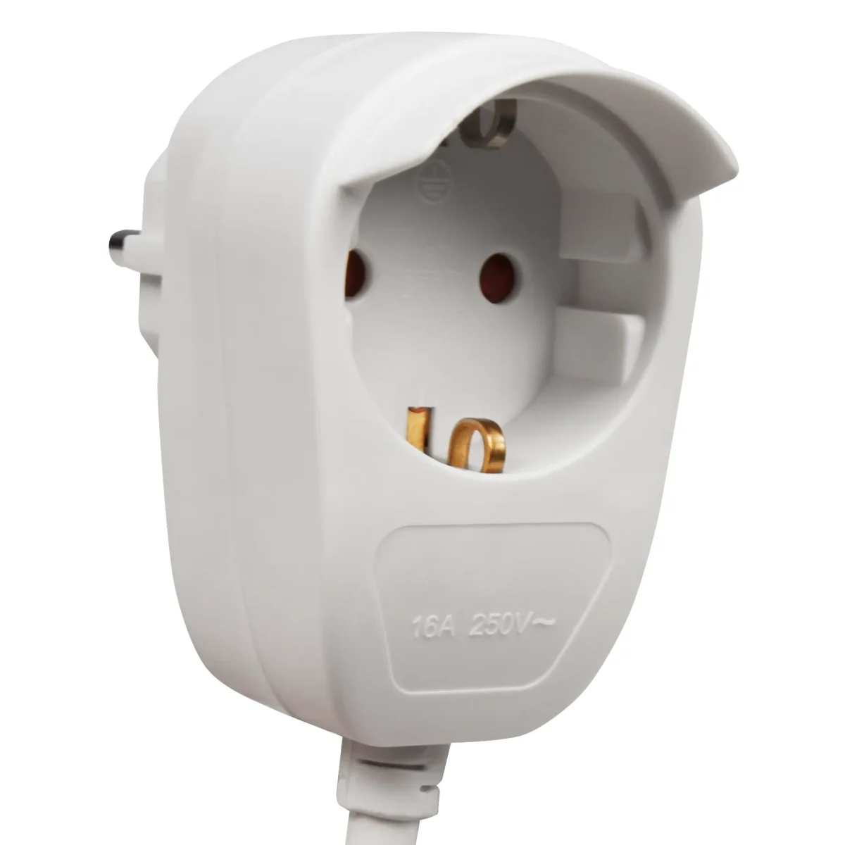 Netz- Verlägerungskabel 5m mit Steckdosenadapter, Schutzk. Stecker > Kupplung – Bild 3