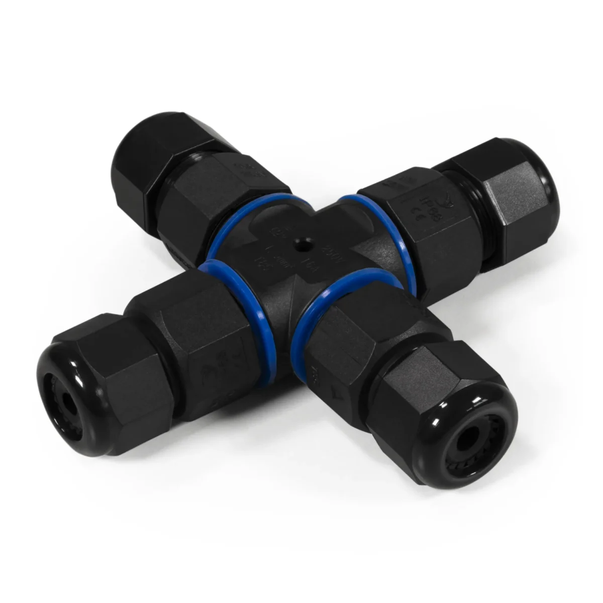 Kabelverbinder McPower, 97x97mm, IP68 - wasserdicht, 230V, 3-polig – Bild 1