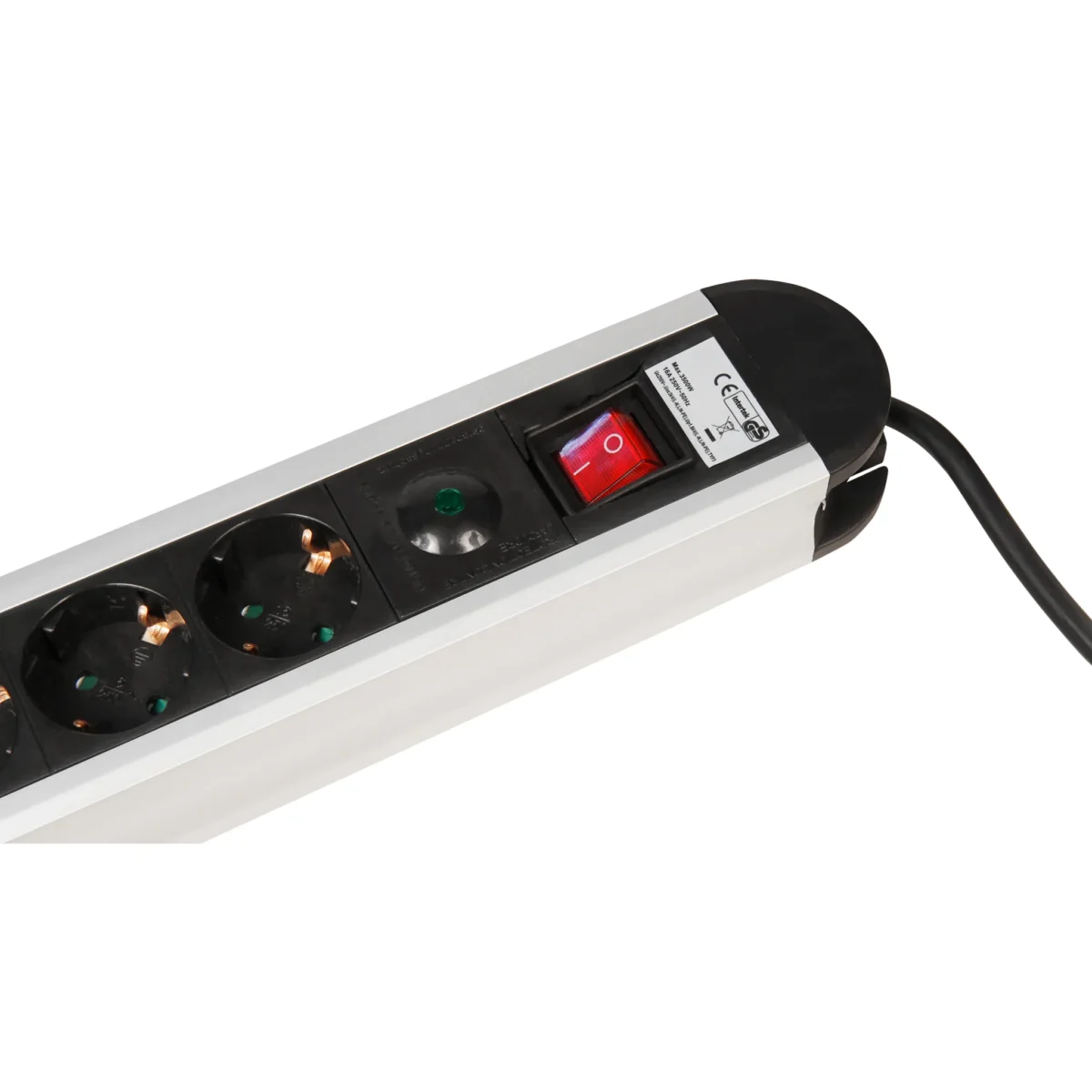 Steckdosenleiste McPower "SL-08" 8-fach, Überspannungsschutz, 1,4m Zuleitung – Bild 2