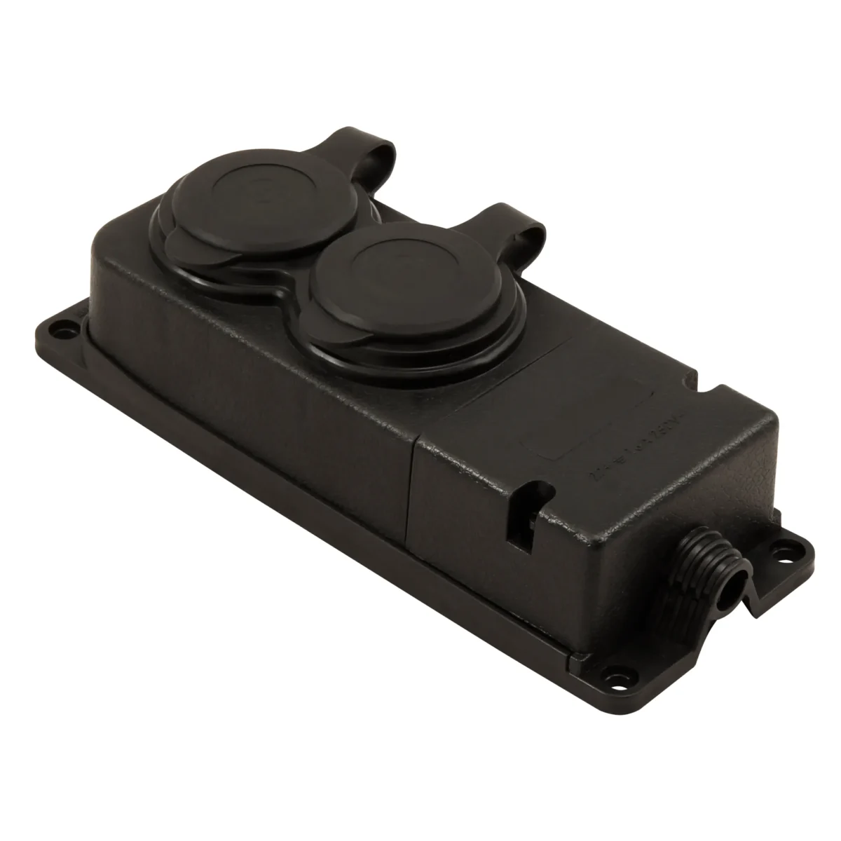 Verteiler-Steckdosenleiste 2fach, IP44 – Bild 1