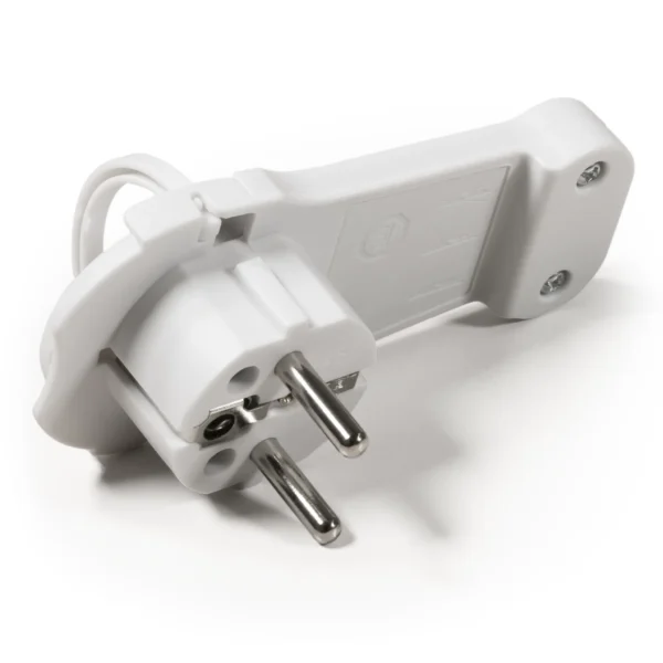 Schutzkontakt-Winkelstecker McPower extra flach, Handgriff, Zugentlastung