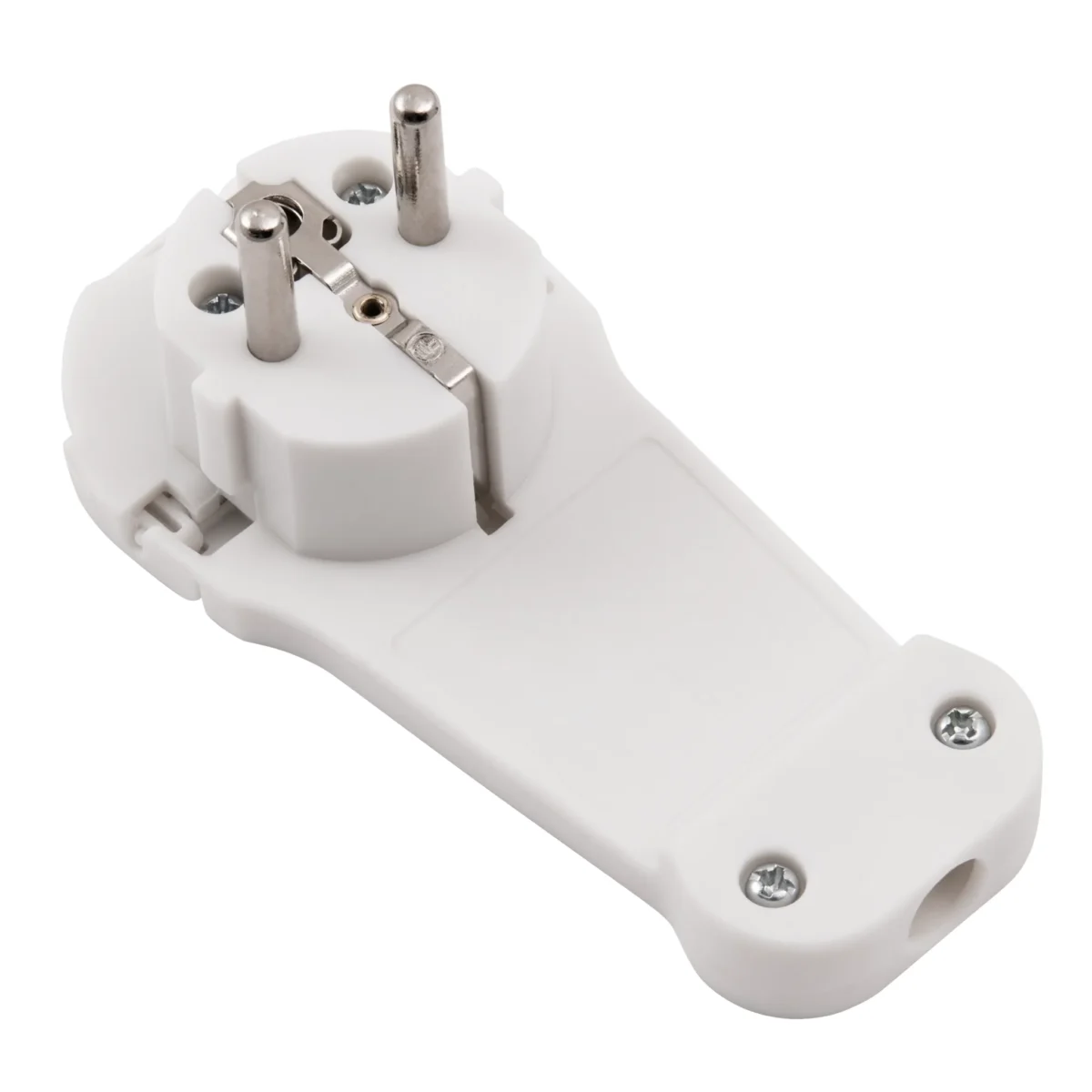 Schutzkontakt-Winkelstecker McPower extra flach, Handgriff, Zugentlastung – Bild 4