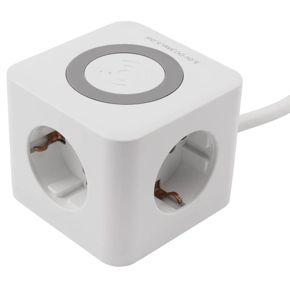 Tischsteckdose McPower "BW-03" 3x Steckdose, 2xUSB-A, 1xUSB-C, QI aufladen – Bild 2