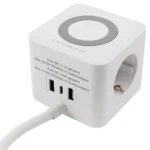 Tischsteckdose McPower "BW-03" 3x Steckdose, 2xUSB-A, 1xUSB-C, QI aufladen – Bild 4