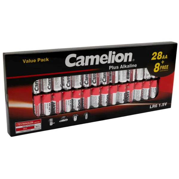 Mignon-Batterie Alkaline 1,5V, Typ AA/LR06, 28+8 Pack