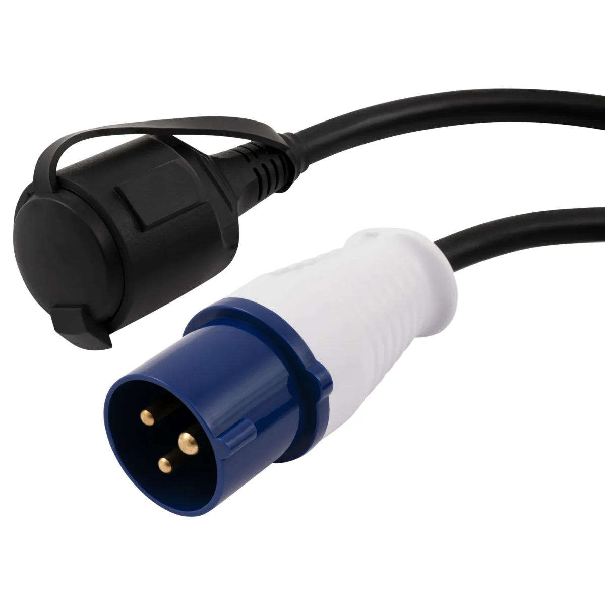 CEE-Stecker auf Schutzkontakt-Kupplung, McPower, 0,35m H07RNG 3G2,5, 230V, IP44 – Bild 2