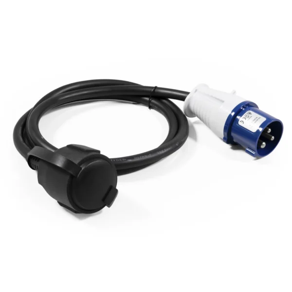 CEE-Stecker auf Schutzkontakt-Kupplung, McPower, 1,5m H07RNG 3G2,5, 230V, IP44