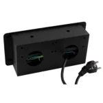 Tisch-Einbausteckdose McPower "TS-03S" 3x Steckdose, 1,8m Kabel, 267x120x68mm – Bild 3