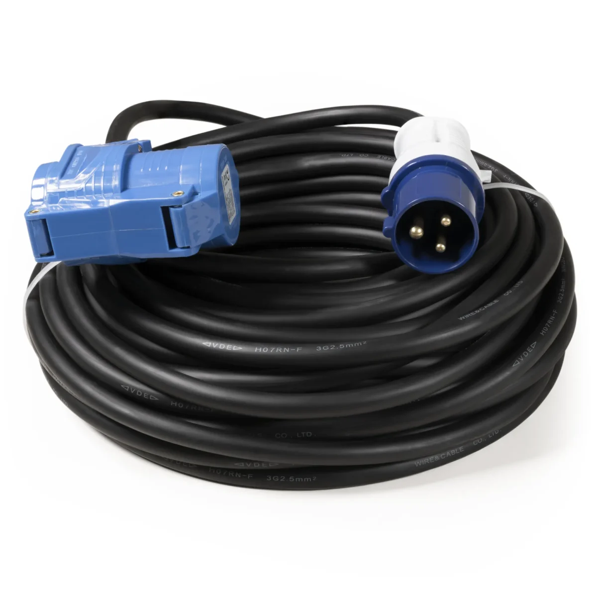 CEE-Verlängerungskabel McPower, 25m H07RNG 3G2,5, 230V, IP44 – Bild 1