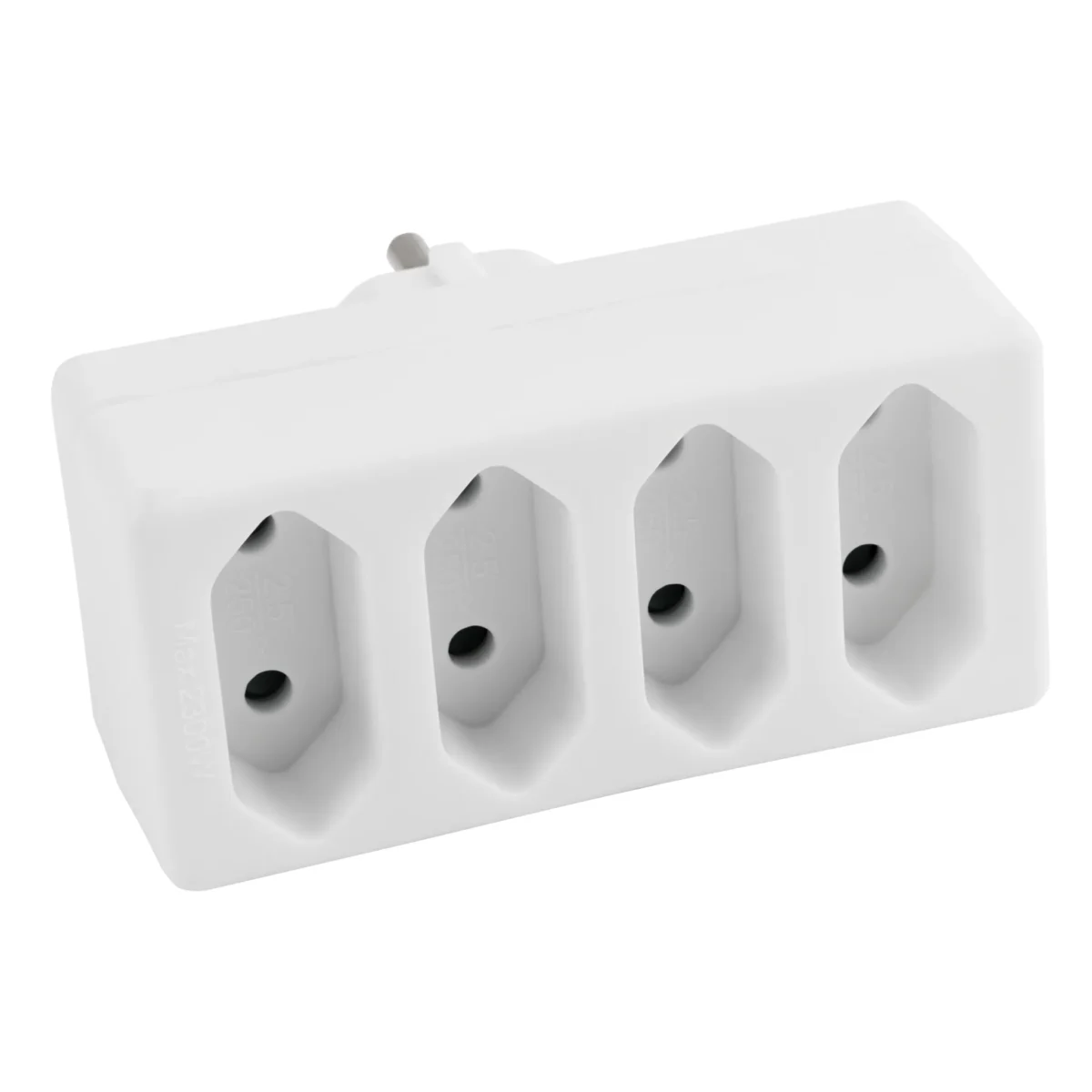 Steckdosenadapter McPower, 4x Euro, weiß – Bild 2