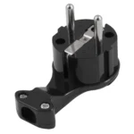 Schutzkontakt-Winkelstecker McPower extra flach, Handgriff, Zugentlastung – Bild 2