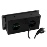 Tisch-Einbausteckdose McPower "TS-03S" 3x Steckdose, 1,8m Kabel, 267x120x68mm – Bild 3