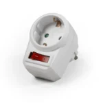 Steckdosenadapter McPower mit Schalter, 230V/3500W, 1-poliger AN/AUS Schalter