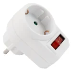 Steckdosenadapter McPower mit Schalter, 230V/3500W, 1-poliger AN/AUS Schalter – Bild 2