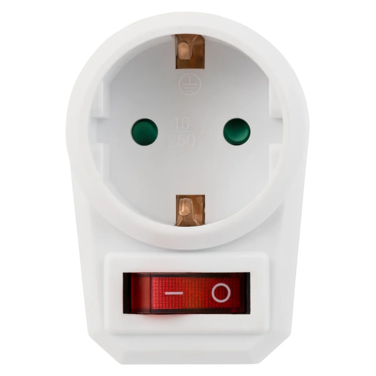 Steckdosenadapter McPower mit Schalter, 230V/3500W, 1-poliger AN/AUS Schalter – Bild 3