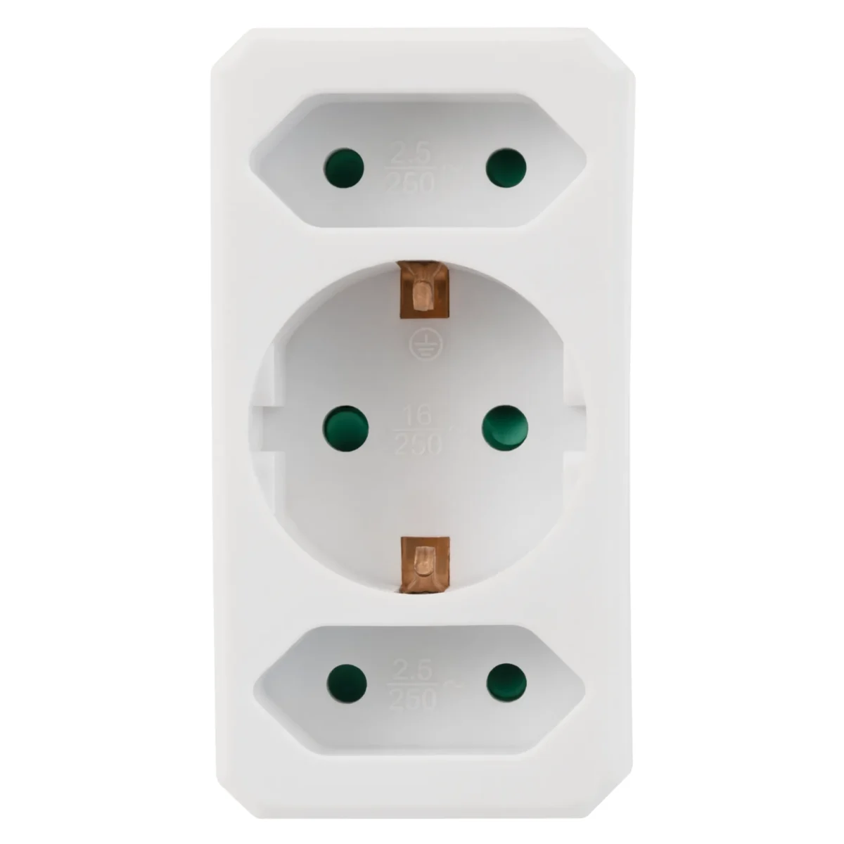 Steckdosenadapter McPower, 2x Euro, 1x Schutzkontaktdose – Bild 3