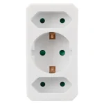 Steckdosenadapter McPower, 2x Euro, 1x Schutzkontaktdose – Bild 3
