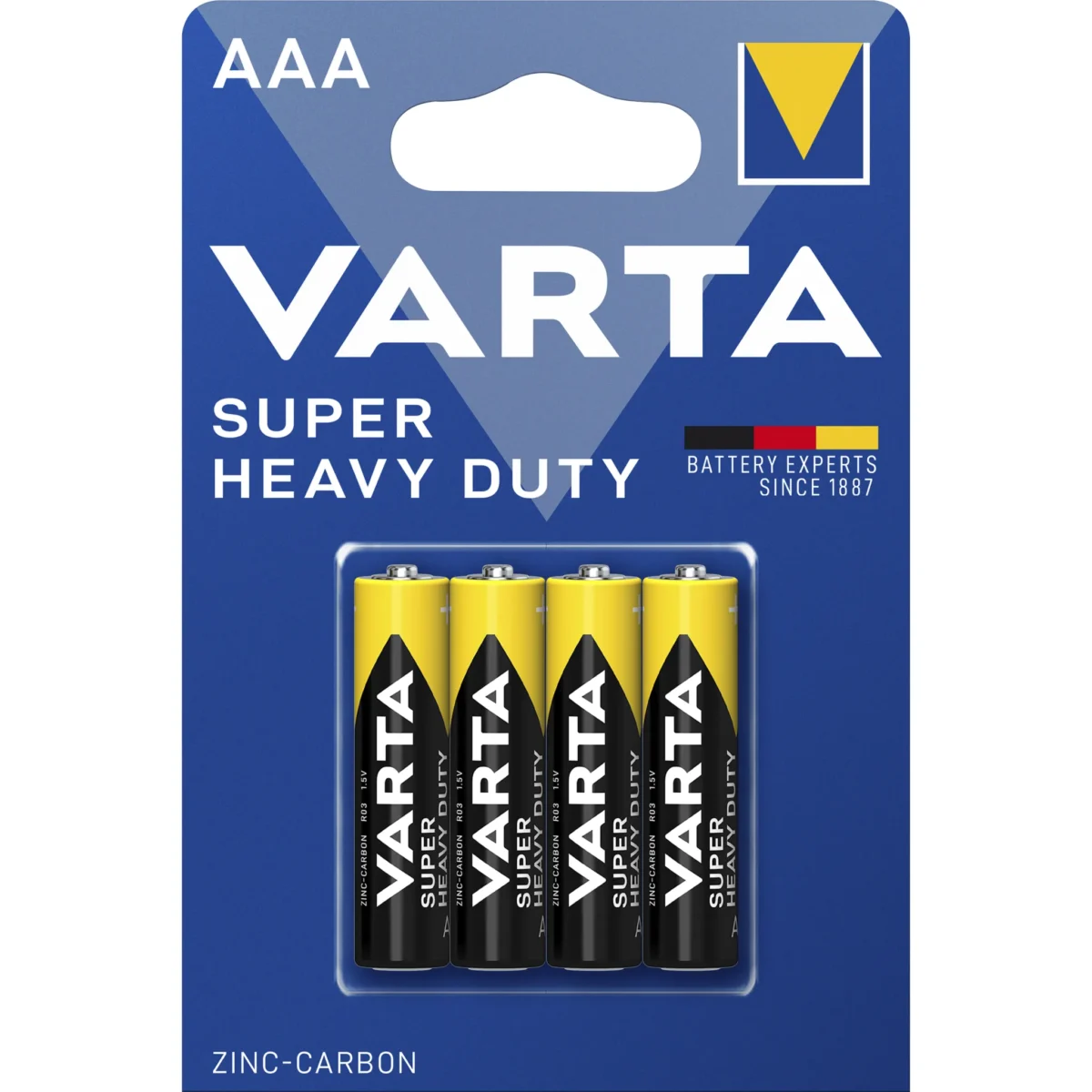 Micro-Batterie VARTA "Super Heavy Duty" Zink-Kohle, Typ AAA, R03, 1,5V, 4er-Pack – Bild 1