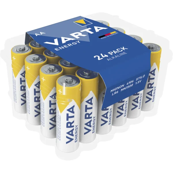 Mignon-Batterie VARTA "Energy" Alkaline, Typ AA, LR06, 1,5V, Energy, 24er Pack