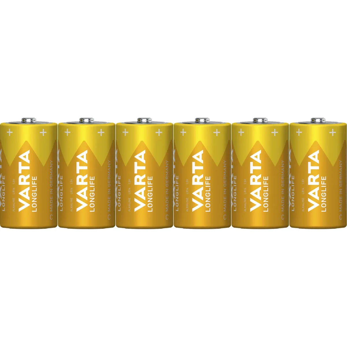 Baby-Batterie VARTA "Longlife", Alkaline, Typ C, LR14, 1,5V, 6er Pack – Bild 1