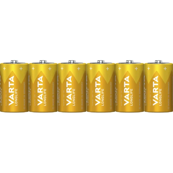 Mono-Batterie VARTA "Longlife", Alkaline, Typ D, LR20, 1,5V, 6er Pack