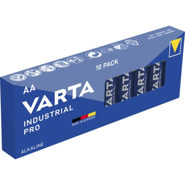 Mignon-Batterie VARTA "Industrial Pro" Alkaline, Typ AA, LR06, 1,5V, 10-Pack