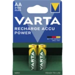 Mignon-Akku VARTA, Typ AA, NiMH-Akku, HR06, 1,2V/2100 mAh, Pre-charged, 2er Pack