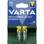 Mignon-Akku VARTA, Typ AA, NiMH-Akku, HR06, 1,2V/2600 mAh, Pre-charged, 2er Pack