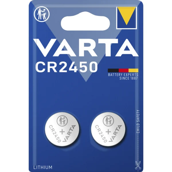 Lithium-Knopfzelle VARTA "Electronics" CR2450, 3V, 2er-Pack