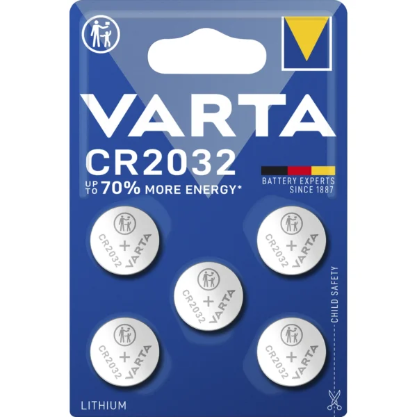 Lithium-Knopfzelle VARTA "Electronics" CR2032, 3V, 5er-Pack