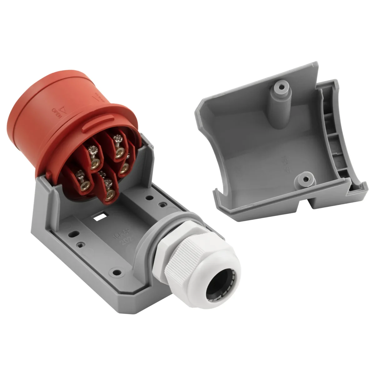 CEE-Stecker McPower, Wandmontage, IP44, 415V, 16A, 5-polig, IP44 – Bild 5