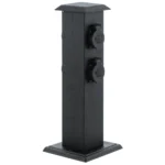 Garten-Steckdosensäule EGLO "Park 4", Stahl/Kunststoff, schwarz, 40x11x11cm
