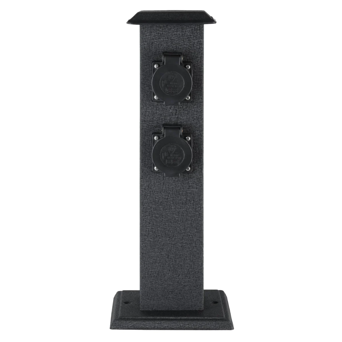 Garten-Steckdosensäule EGLO "Park 4", Stahl/Kunststoff, schwarz, 40x11x11cm – Bild 3
