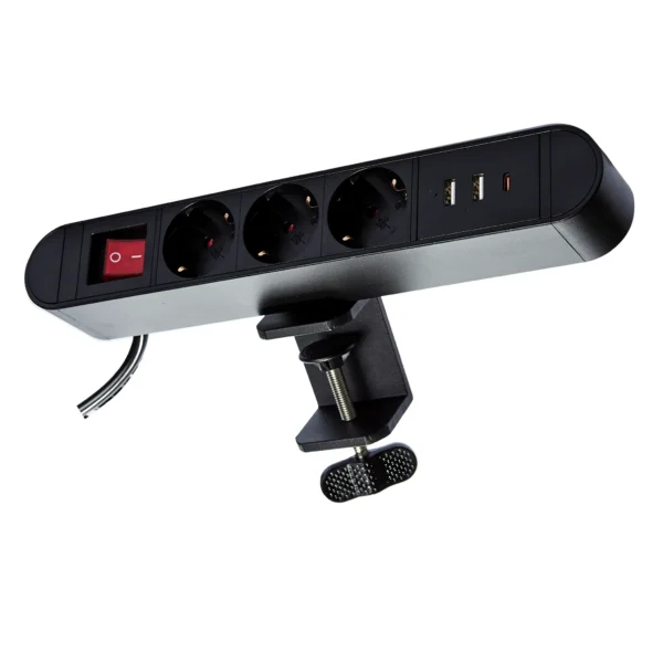 Tischsteckdose McPower "SK-03AC" 3x Steckdose, 2x USB-C PD30W, 1x USB-A