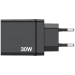 Ladeadapter Verbatim "CHR-30EU1", 30W, schwarz, 2xUSB-A, 1xUSB-A QC, 1xUSB-C PD