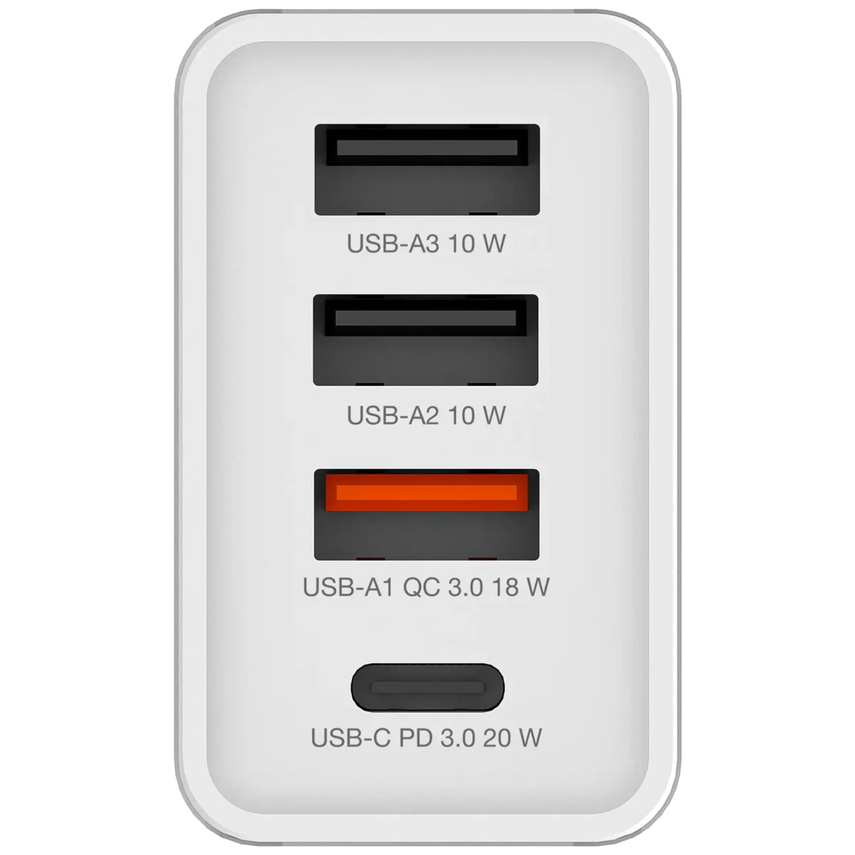 Ladeadapter Verbatim "CHR-30EU2", 30W, weiß, 2xUSB-A, 1xUSB-A QC, 1xUSB-C PD – Bild 4