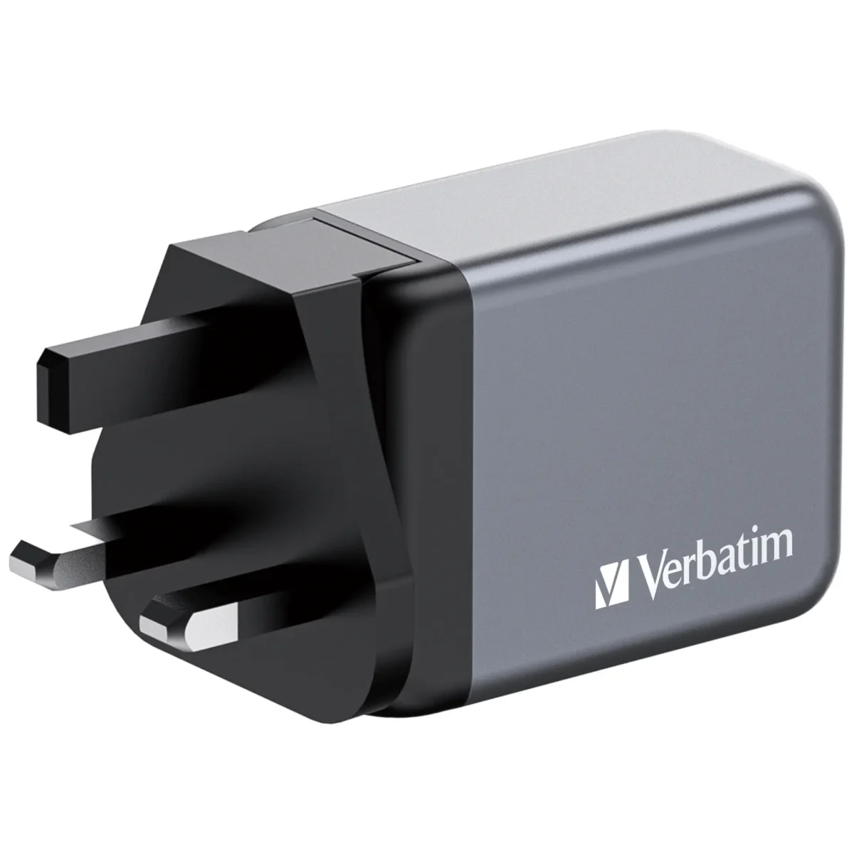 Ladeadapter Verbatim, Universal, GNC-65, GaN, 65W,grau, 1x USB-A QC, 2x USB-C PD – Bild 4